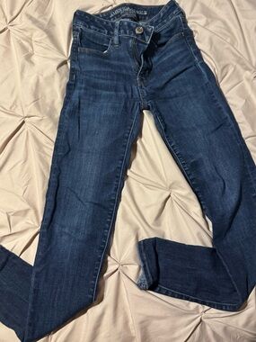 American Eagle Outfitters Dark Blue Stretch Jeggings
